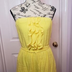 𝅺ACCIDENTALLY in Love Dress small yellow beach wear coverup